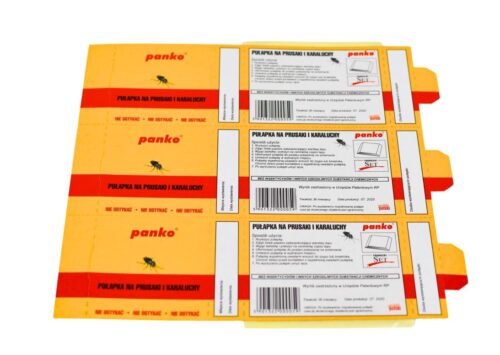 Zdjęcie z galerii produktu: PANKO Mała Pułapka Lepowa na KARALUCHY I PRUSAKI, Skutecznie Wabi Karaczany 3szt.