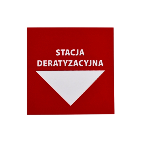 NAKLEJKA OSTRZEGAWCZA NA ŚCIANĘ „STACJA DERATYZACYJNA”