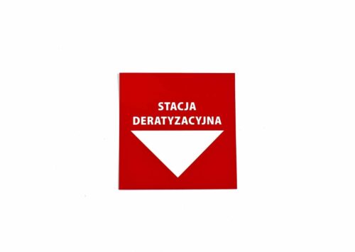 NAKLEJKA OSTRZEGAWCZA NA ŚCIANĘ „STACJA DERATYZACYJNA”