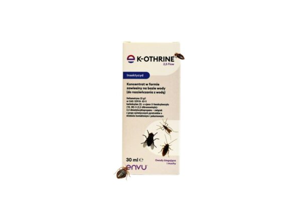 Zdjęcie produktu K-OTHRINE 2.5 FLOW SILNY OPRYSK NA PLUSKWY, PRUSAKI, MUCHY, Pojemność: 30 ml