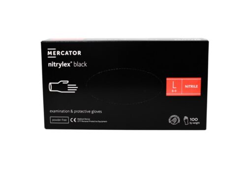 RĘKAWICZKI NITRYLOWE CZARNE 100 szt.