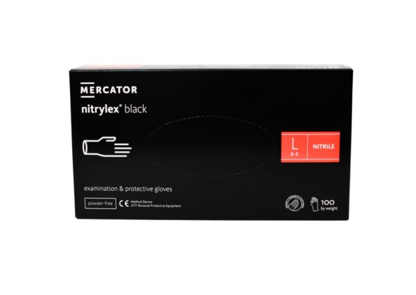 RĘKAWICZKI NITRYLOWE CZARNE 100 szt.