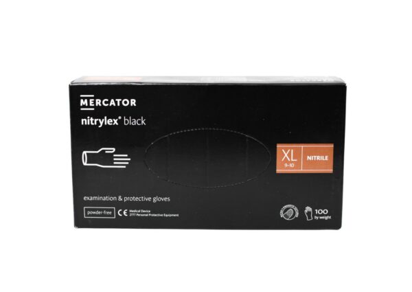 RĘKAWICZKI NITRYLOWE CZARNE 100 szt.