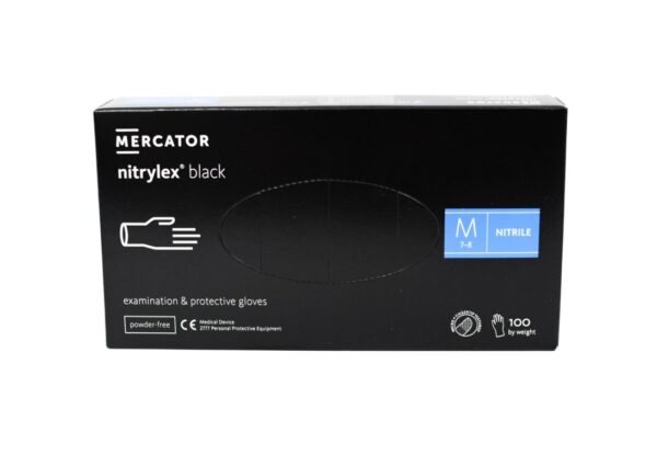 RĘKAWICZKI NITRYLOWE CZARNE 100 szt.