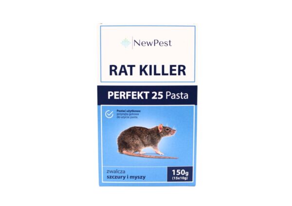 RAT KILLER Perfekt 25 Pasta Na Myszy i Szczury Brodifakum150g