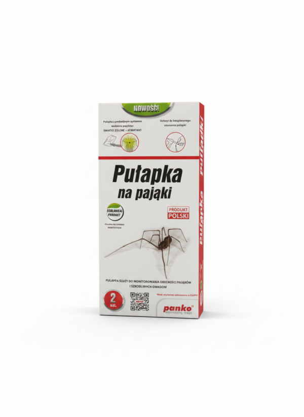 PUŁAPKA NA PAJĄKI PANKO – EKOLOGICZNA PUŁAPKA LEPOWA Z ATRAKTANTEM | 2 SZT.