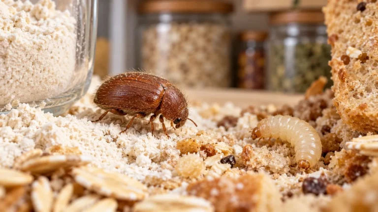 Żywiak chlebowiec. Jak wygląda, skąd się bierze i jak się go pozbyć? 11 Żywiak chlebowiec i larwa w suchych produktach spożywczych